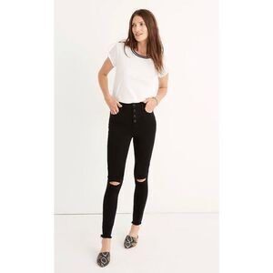Madewell Tall 10" High-Rise Roadtripper Jeggings: Button-Front‎ Edition Size 26T
